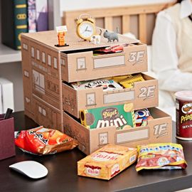 [WeFun] 3-tier snack building sweets gift set 25 kinds of decoration stickers_Various flavors, zero stress, snack collection, office snacks, sugar charging _Made in Korea